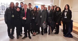 Delegación del Cathedral Community School.