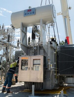 Transformador instalado en la provincia Barahona.
