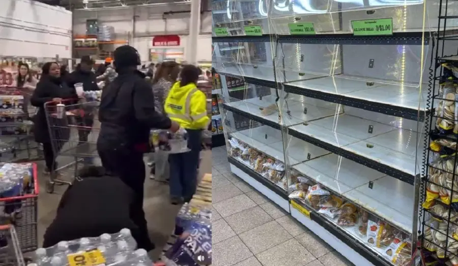 Bodegas vacías en NY POR TORMENTA DE NIEVE