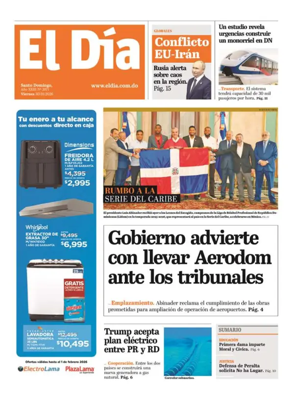 Portada impresa 30-01-26
