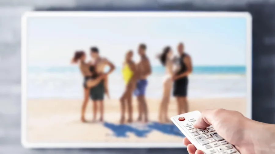 Imágenes de entretenimientos en pantalla grande.