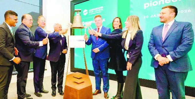 Ceremonia del Campanazo, celebrada en la Bolsa de Valores de Luxemburgo.
