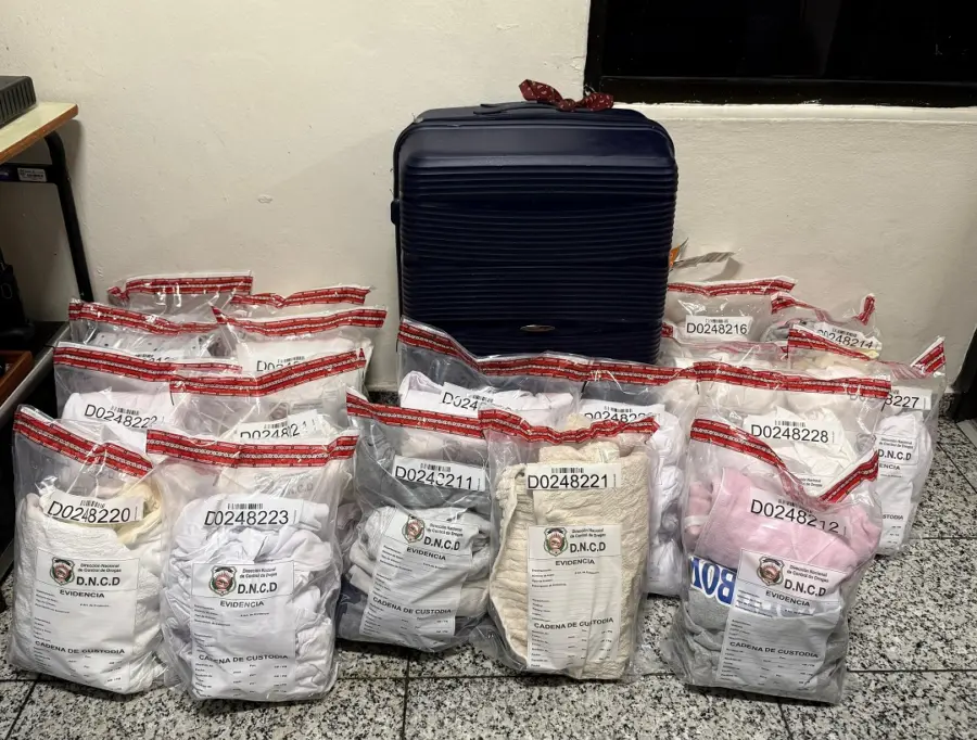 Cocaína en ropa