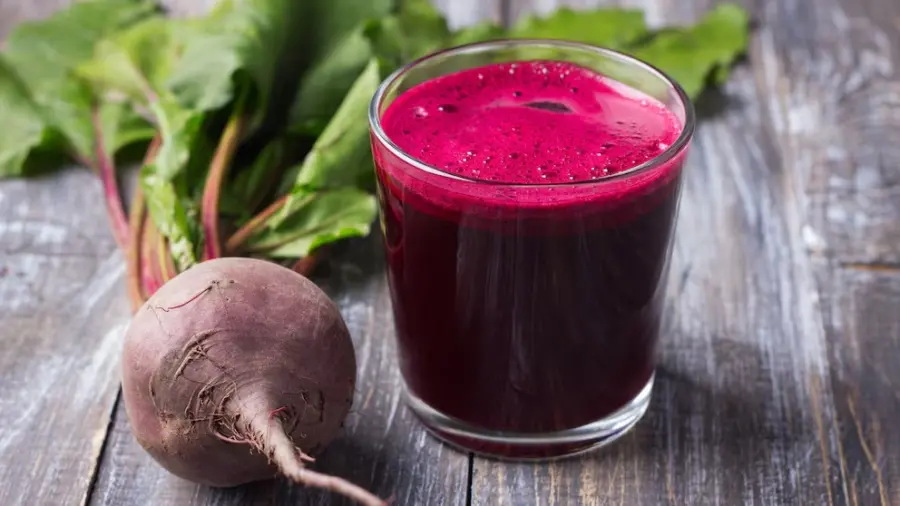 Jugo de remolacha para la salud.