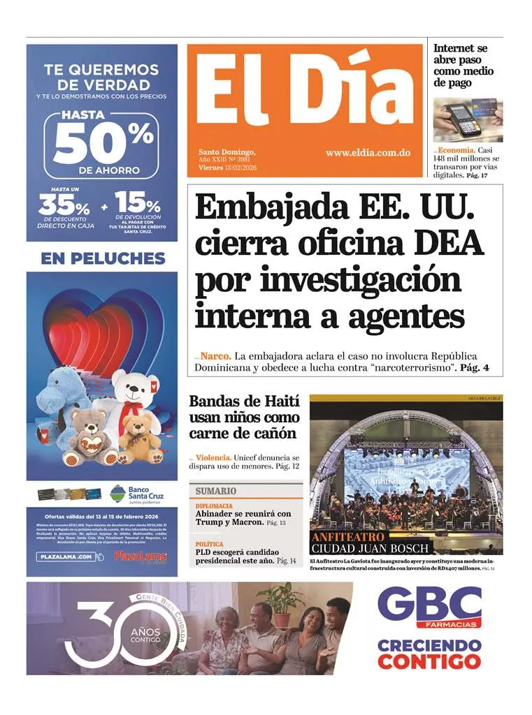 Portada impresa 13-02-2026