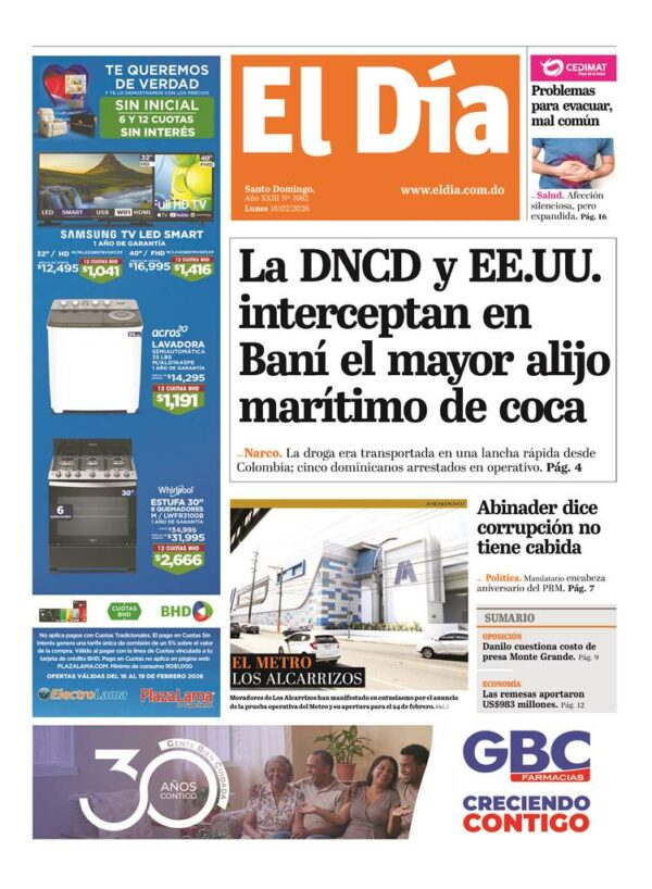 Portada impresa 16-02-2026