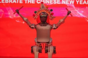 Un robot humanoide en una feria con motivo del Año Nuevo Lunar en Beijing, el 13 de febrero del 2026.