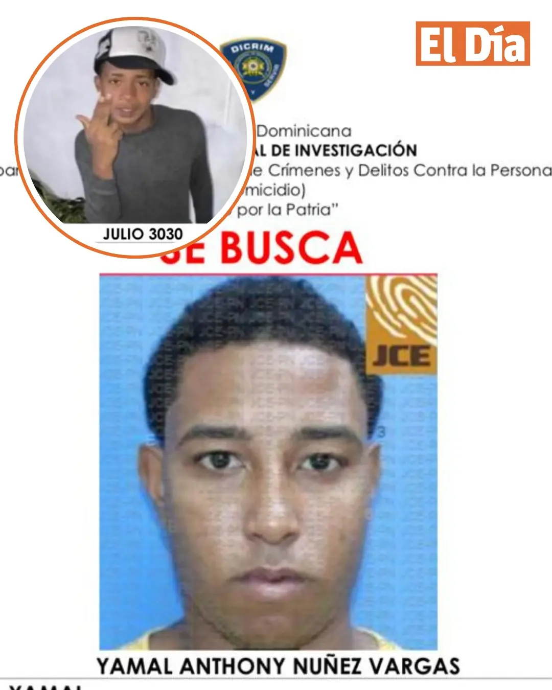 Policía ultima a “Yamal” y “Julio 30-30”, implicados en muerte de Dominique Gómez, quien viajaba junto a Masha