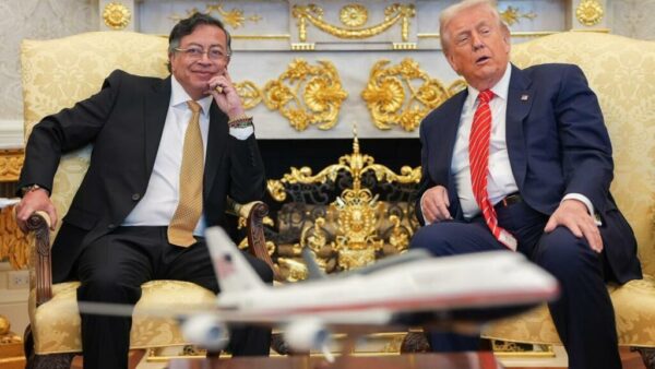 Donald Trump y Gustavo Petro reunidos en la Casa Blanca.