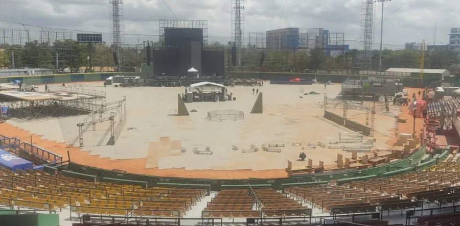 Montaje utilizado para el concierto del DJ francés  David Guetta, que se celebró el pasado viernes.