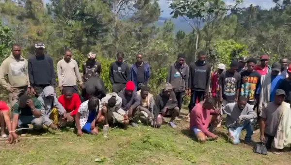 Haitianos detenidos en Santiago