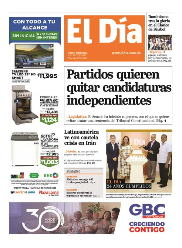 Portada impresa 06-03-2026