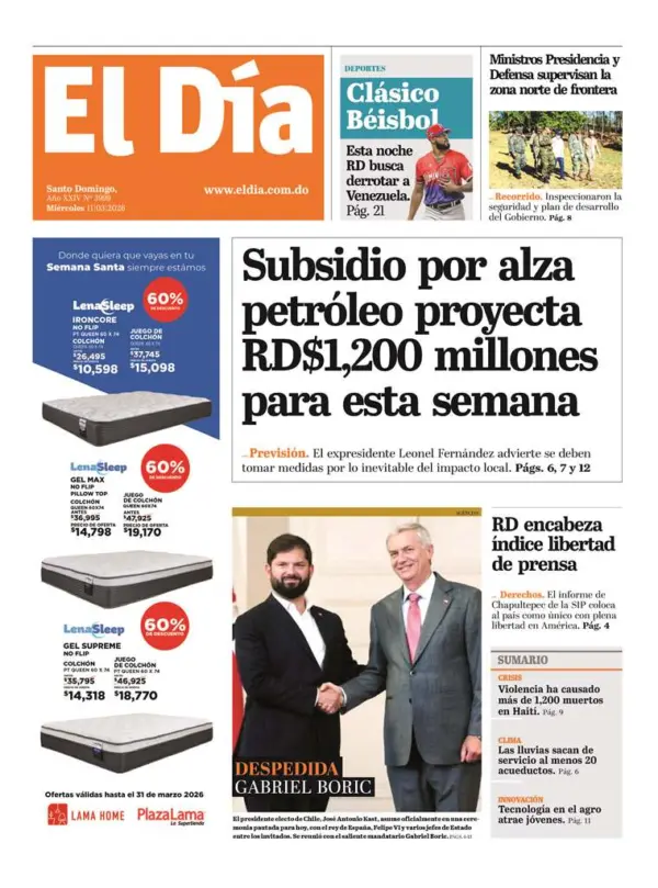 Portada impresa 11-03-2026