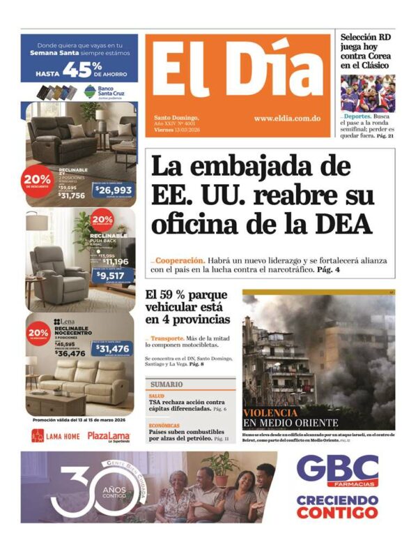 Portada impresa 13-03-2026