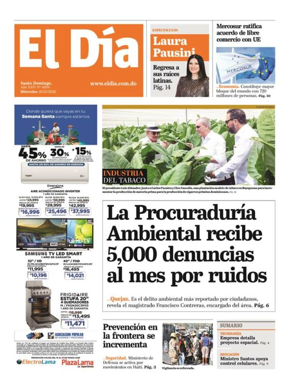 Portada impresa 18-03-2026