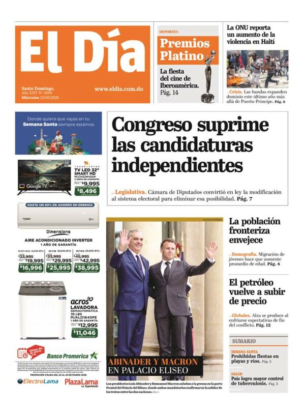 Portada impresa 25-03-2026