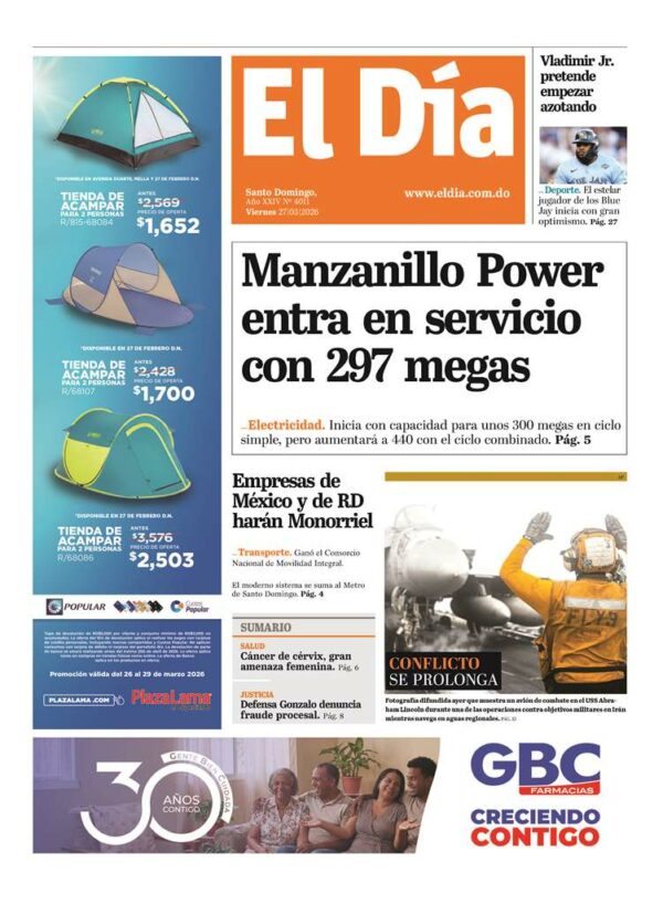 Portada impresa 27-03-2026