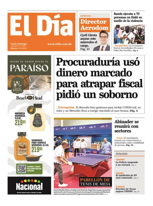 Portada impresa 31-03-2026