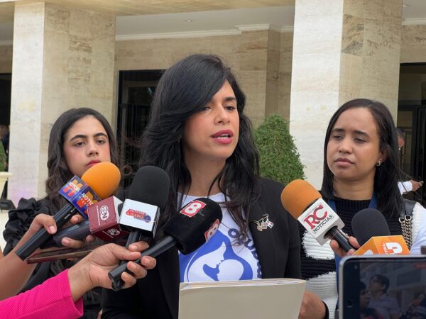 Presidente de ProlactarRD, María Estévez, presentó la propuesta de modernizar el Código de Trabajo. Fuente externa.