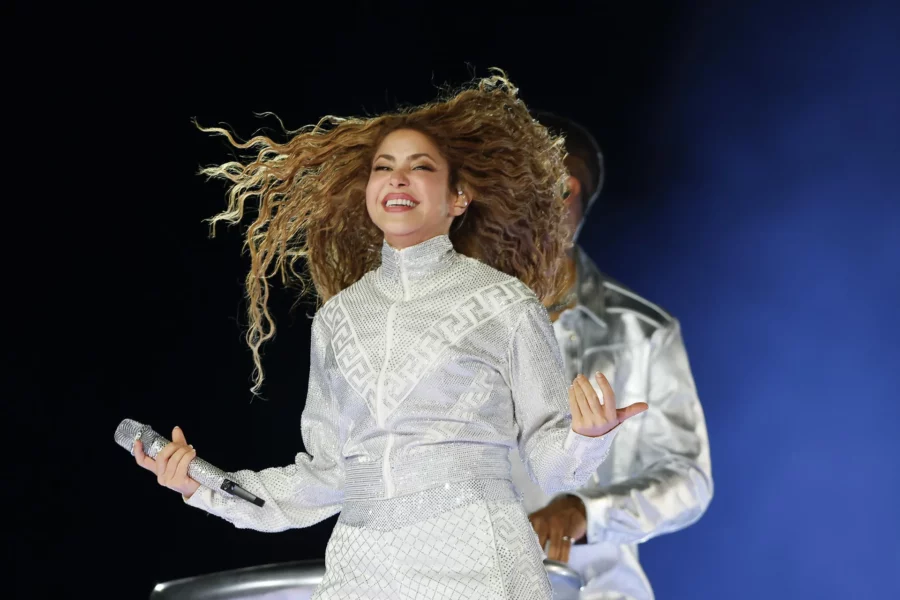 Fotografía de archivo del 7 de septiembre de 2025 que muestra a la cantante colombiana Shakira en un concierto de su gira 'Las Mujeres Ya No Lloran World Tour', en Guadalajara (México).