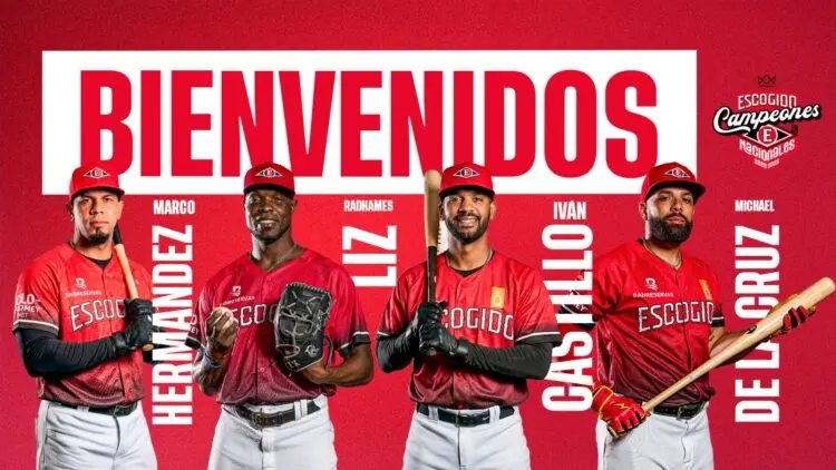 Escogido se refuerza: firma a Radhamés Liz, Michael De la Cruz, Marco Hernández e Iván Castillo