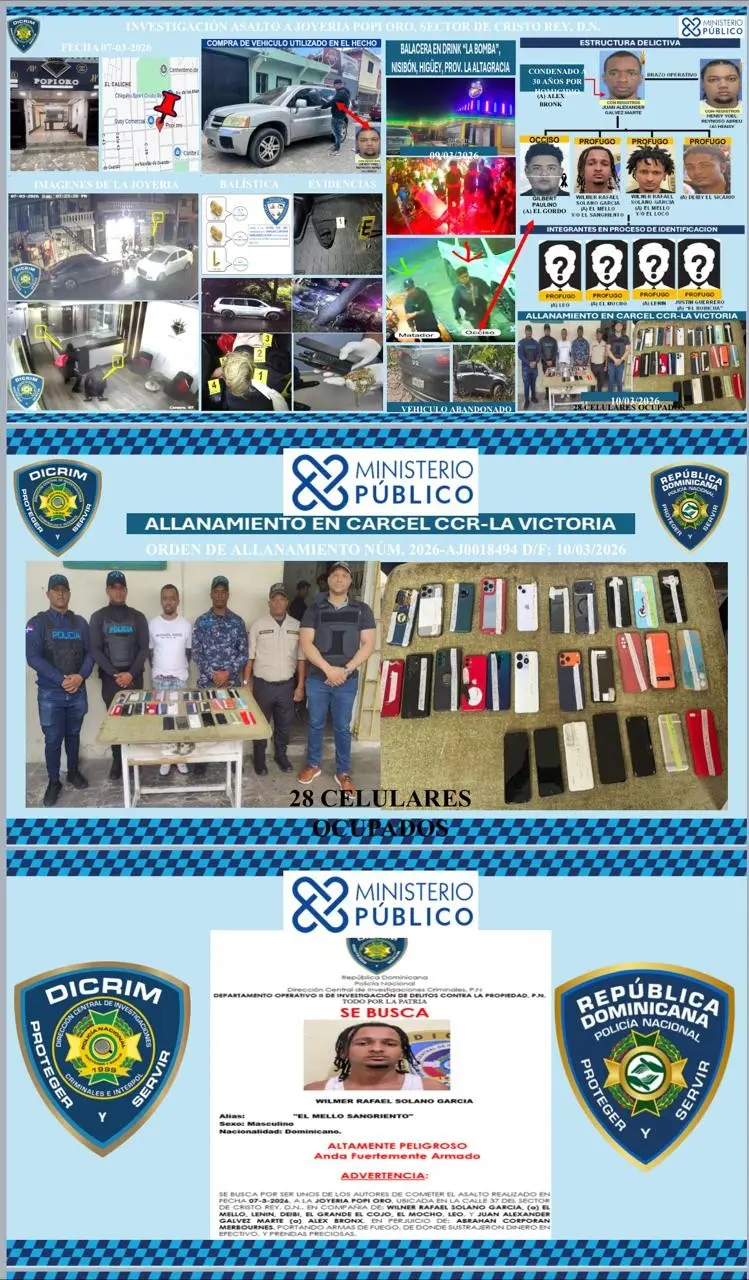 Un recluso de La Victoria coordinó asalto a joyería en Cristo Rey; operaba con 28 celulares desde prisión