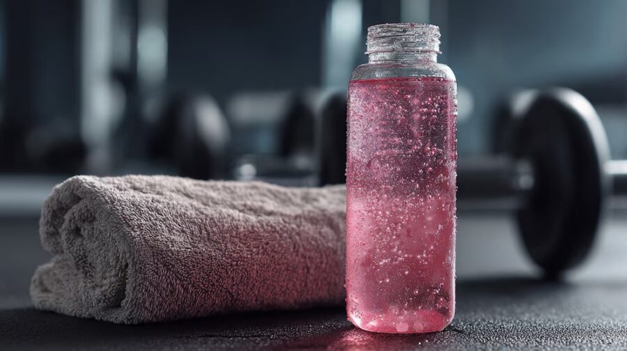 Botellas deportivas con fórmulas de electrolitos, cada vez más presentes en gimnasios y tiendas de bienestar.