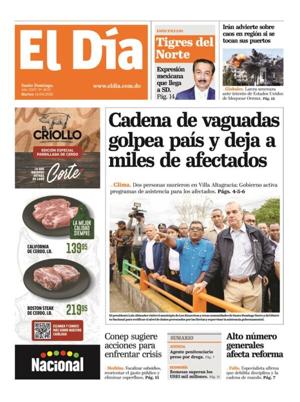 Portada impresa 14-04-2026