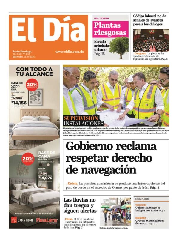 Portada impresa 22-04-2026