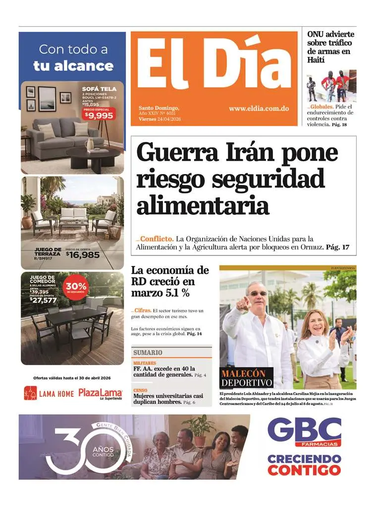 Portada impresa 24-04-2026
