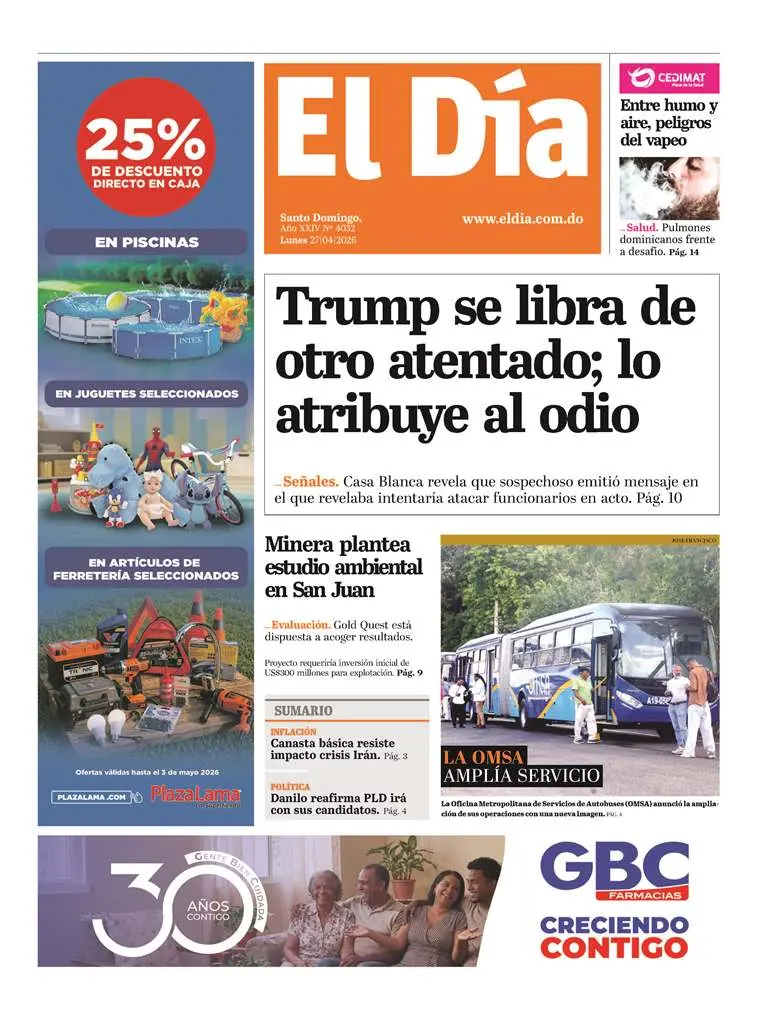 Portada impresa 27-04-2026