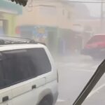 Efectos meteorológicos adversos: granizada en Bonao y fuertes lluvias en Jarabacoa