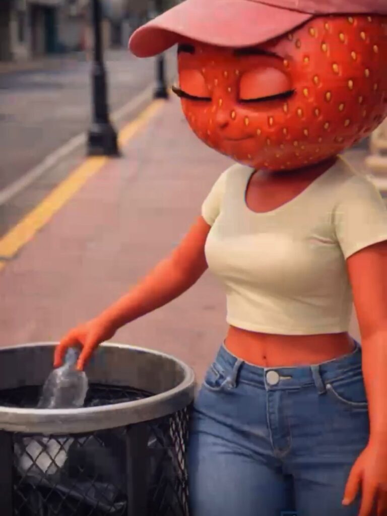 "Fruti-novelas" contra la basura: la apuesta viral de Santiago