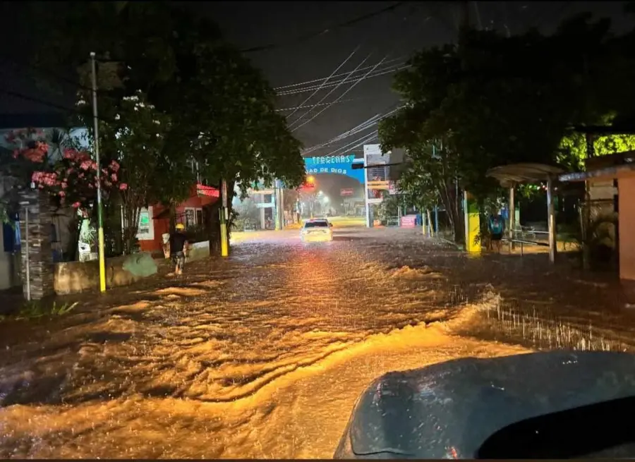 Lluvias provocan inundaciones en Las Terrenas. Fuente externa