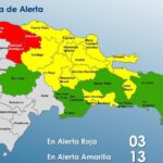 COE coloca tres provincias en alerta roja; 12 están en amarilla y 9 en verde por lluvias