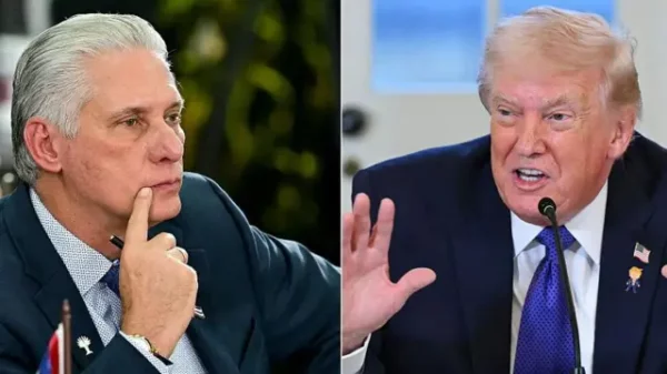 Trump y Diaz Canel
