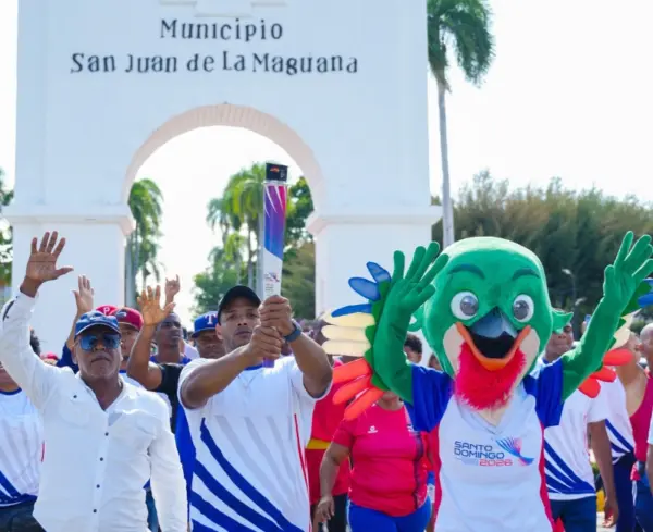 La antorcha de los Juegos Centroamericanos en San Juan