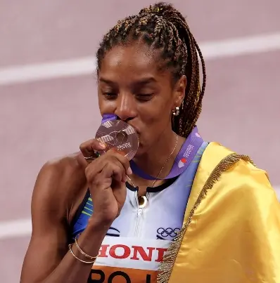 La medallista mundial, la venezolana Yulimar Rojas.
