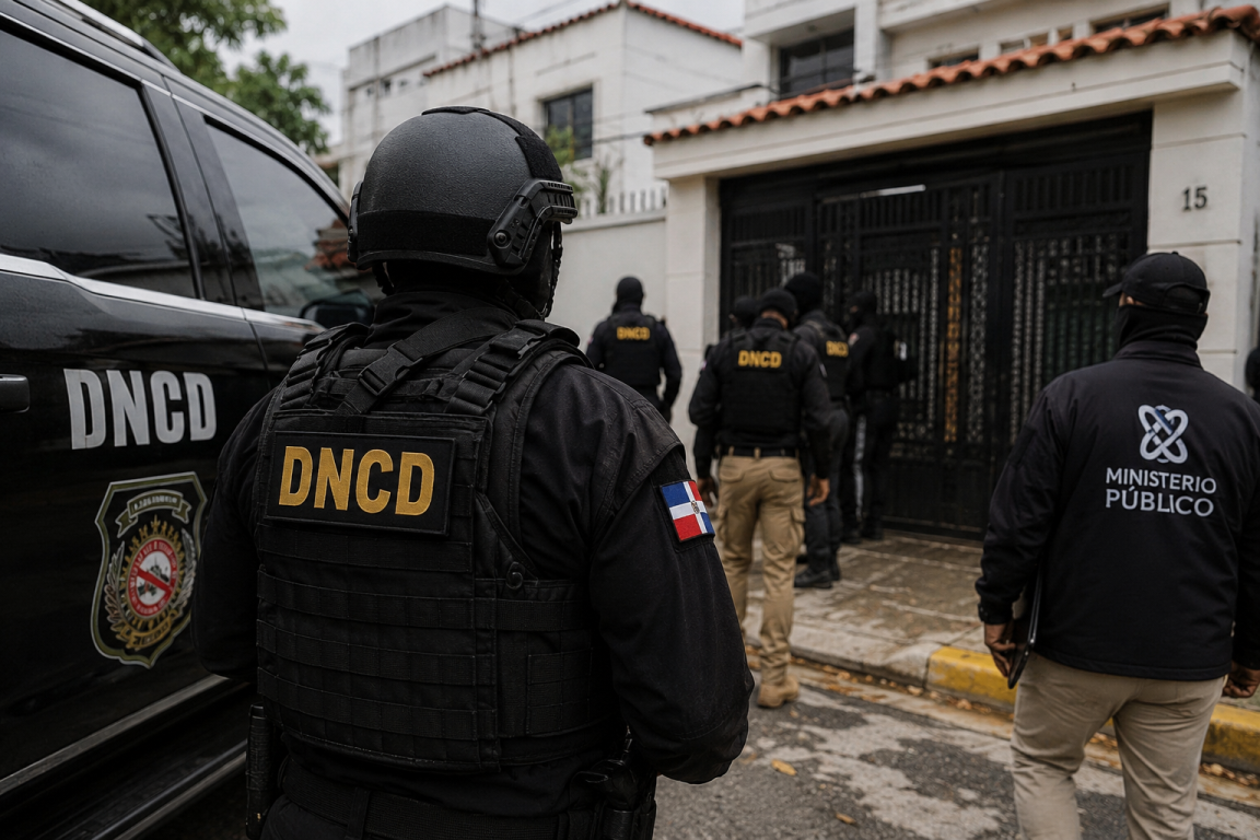 Operación PT7: Ministerio Público y DNCD golpean red de narcotráfico con operativos en tres provincias