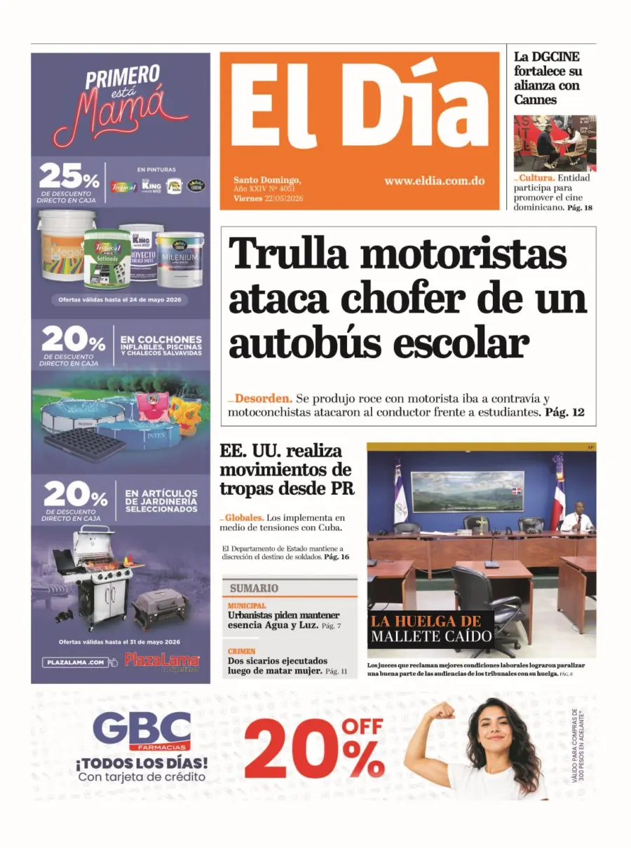 Portada impresa 22-05-2026