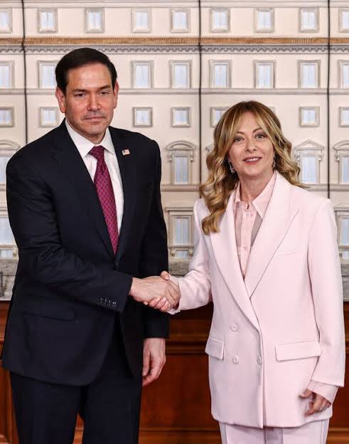 Marcos Rubio y Giorgia Meloni