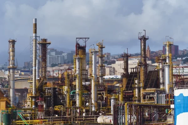 Imagen de archivo de una refinería de petróleo.
