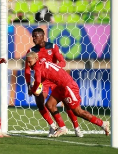 Integrantes de la selección de fútbol cubana