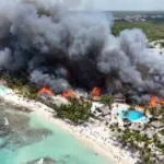 Viento y materiales combustibles aceleraron fuego en hotel de Bayahíbe