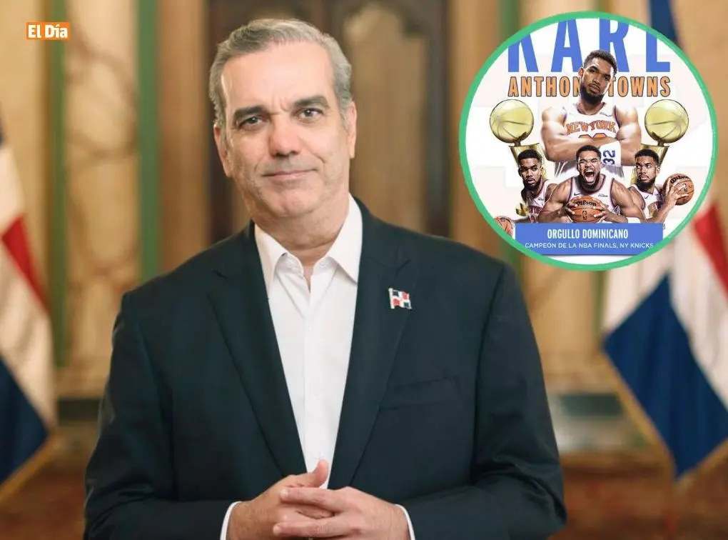 Abinader celebra el campeonato de los Knicks y destaca el orgullo dominicano por Karl-Anthony Towns