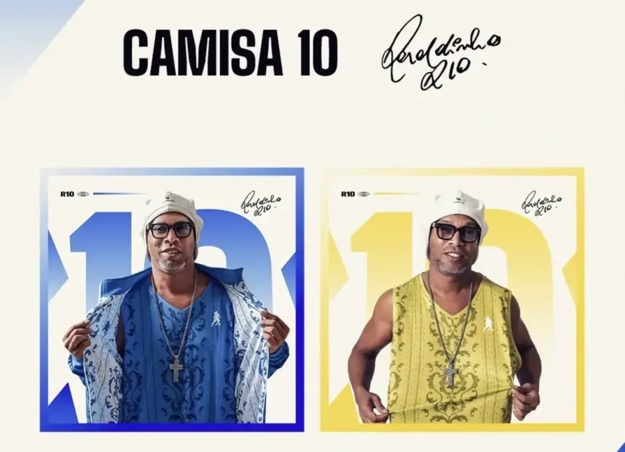 Fotografía tomada de la cuenta de Instagram @ronaldinho del exfutbolista de Brasil Ronaldinho Gaúcho de la portada de su primer álbum musical llamado 'Camisa 10'.
