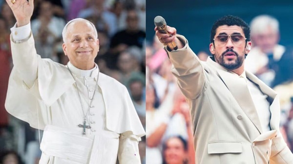 El papa León y Bada Bunny
