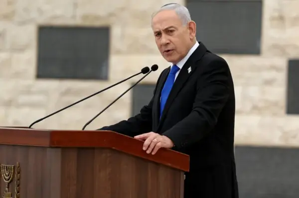 El primer ministro israelí, Benjamín Netanyahu, el pasado 21 de abril durante un discurso en Jerusalén.