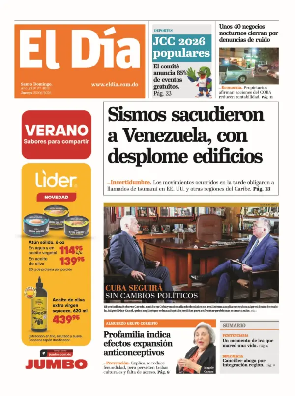 Portada edición impresa 25-06-2026