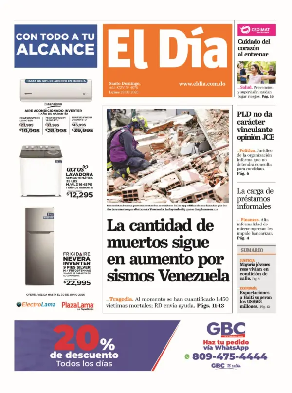 Portada edición impresa 29-06-2026